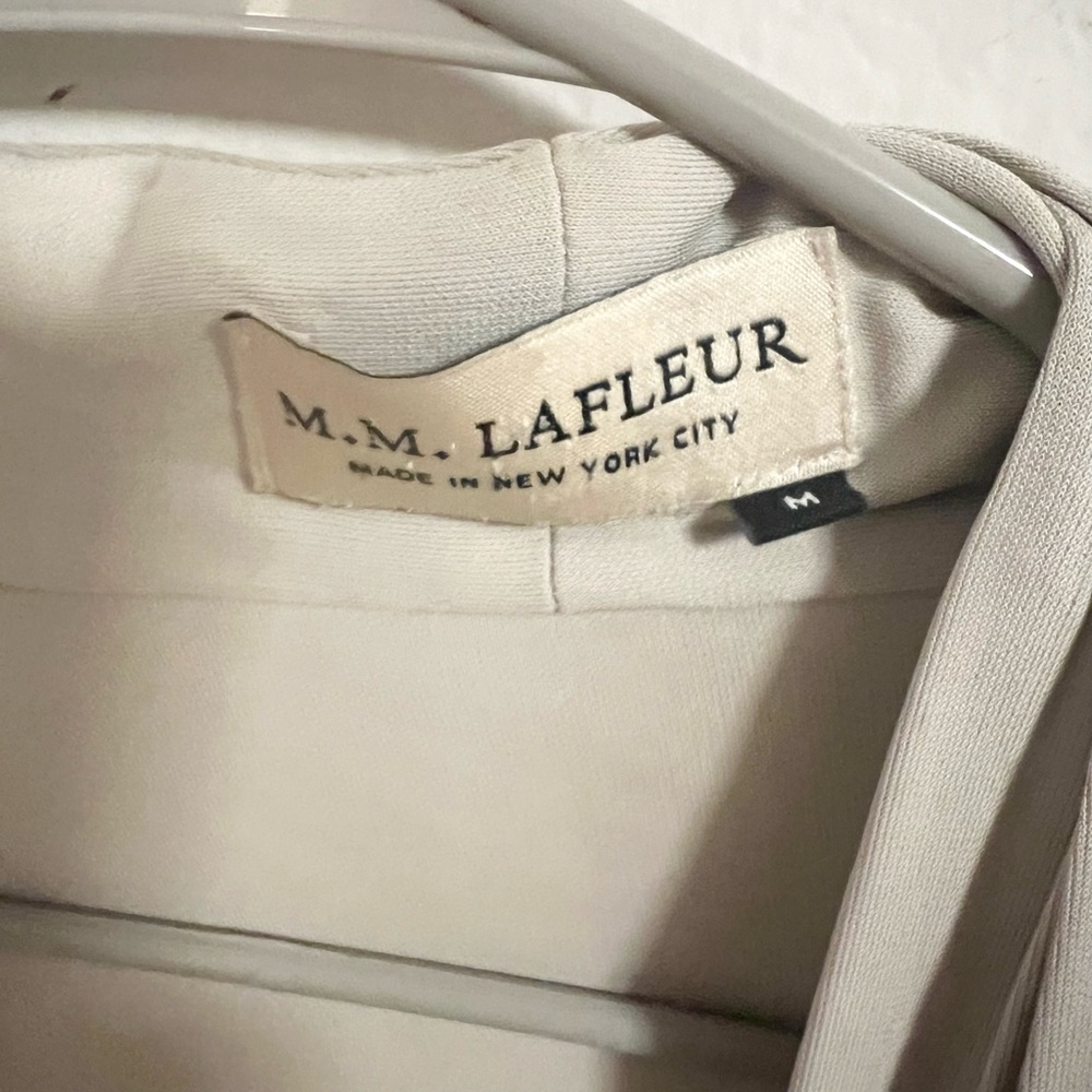 MM Lafleur Cream Wrap Blouse Size M - Picture 3 of 8